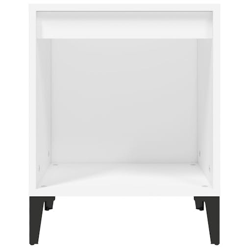 NNEVL Bedside Cabinet White 40x35x50 cm