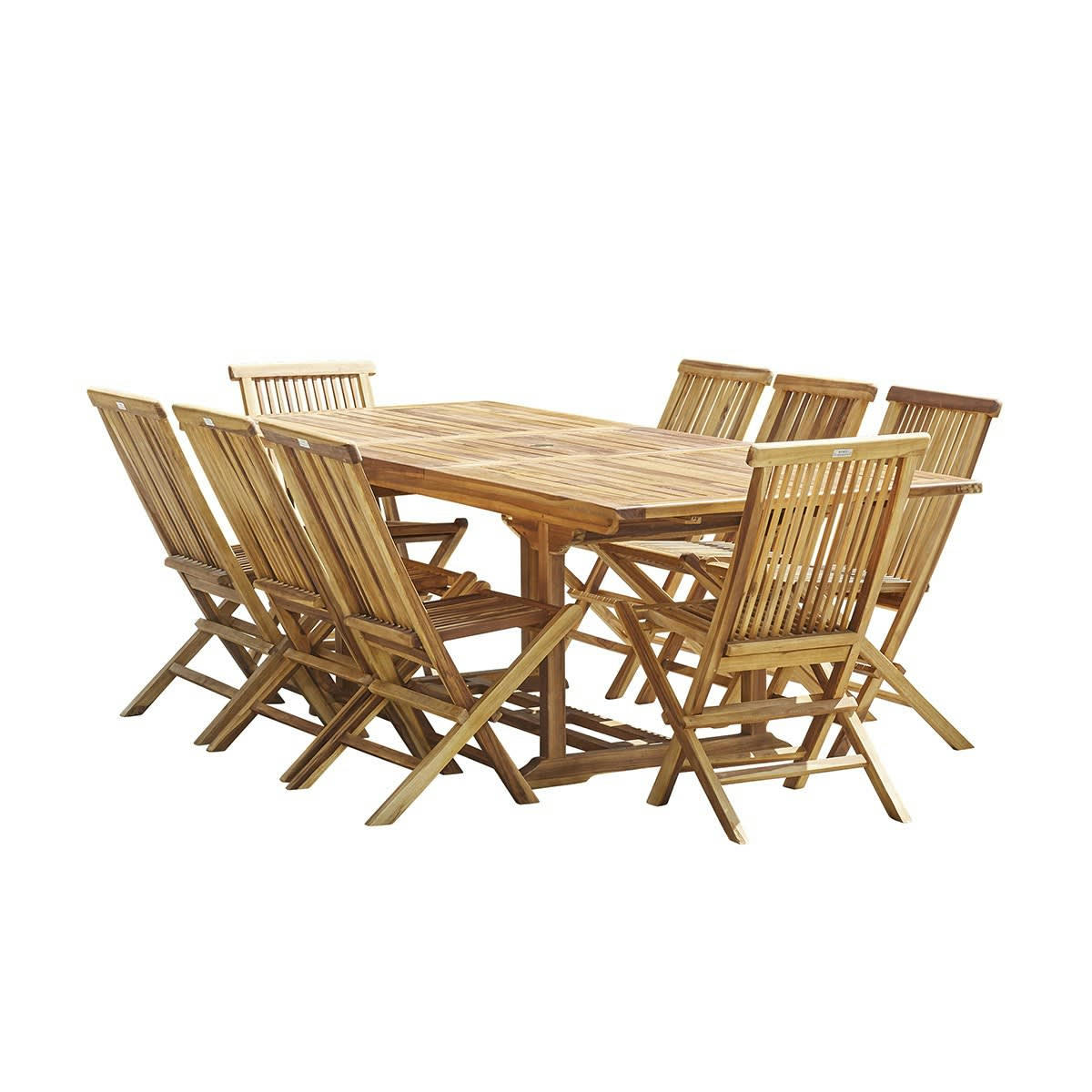 BALI - Salon de jardin en teck huilé massif 8/10 pers.