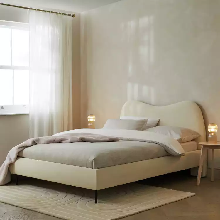 Habitat Orton Small Double Fabric Bed Frame - Natural