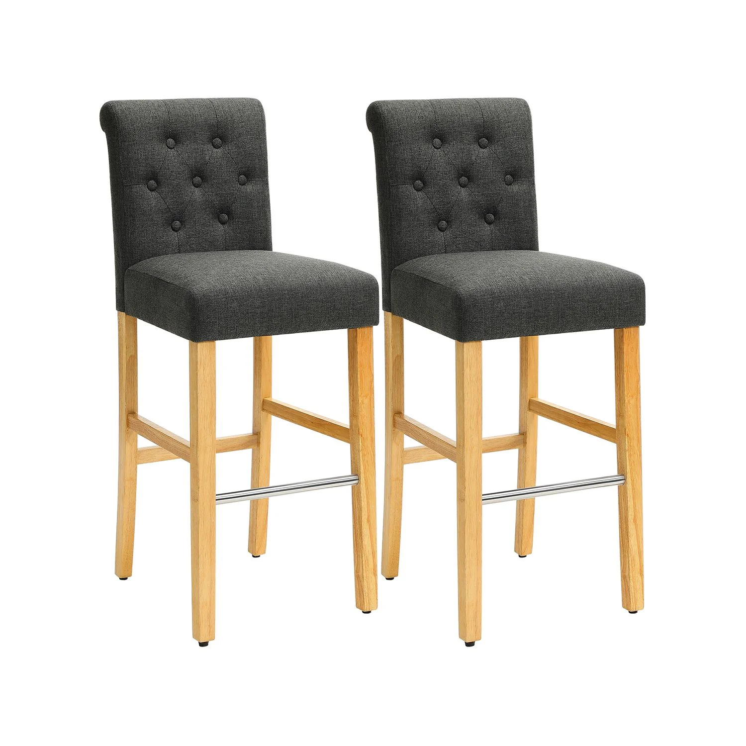 ２ Chaises hautes gris foncé