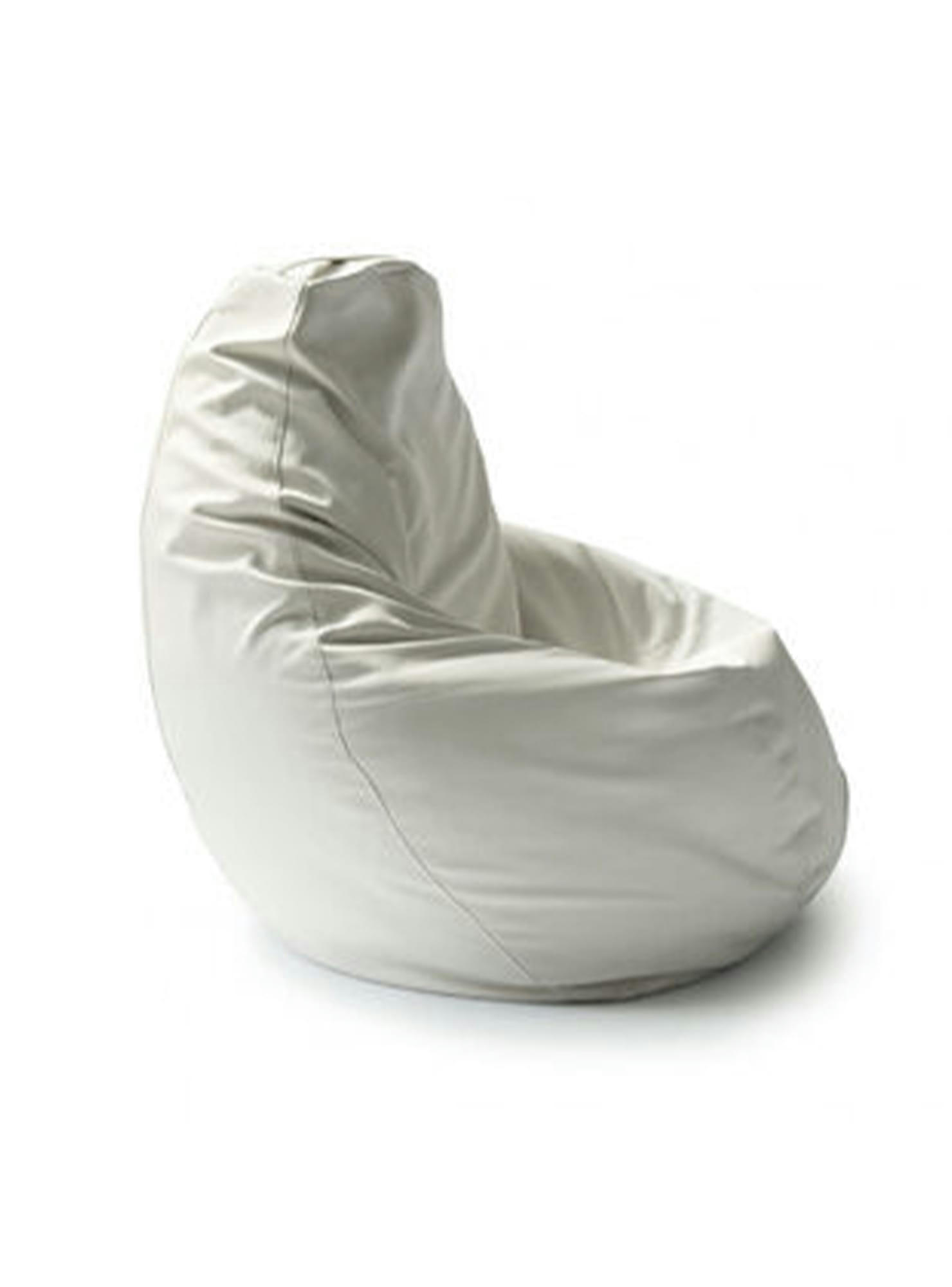 DABBEW - Pouf en éco-cuir blanc