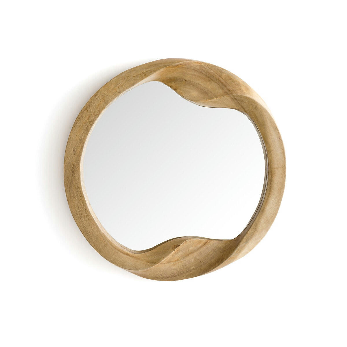 Miroir rond en bois de Suar Ø40 cm, Elara