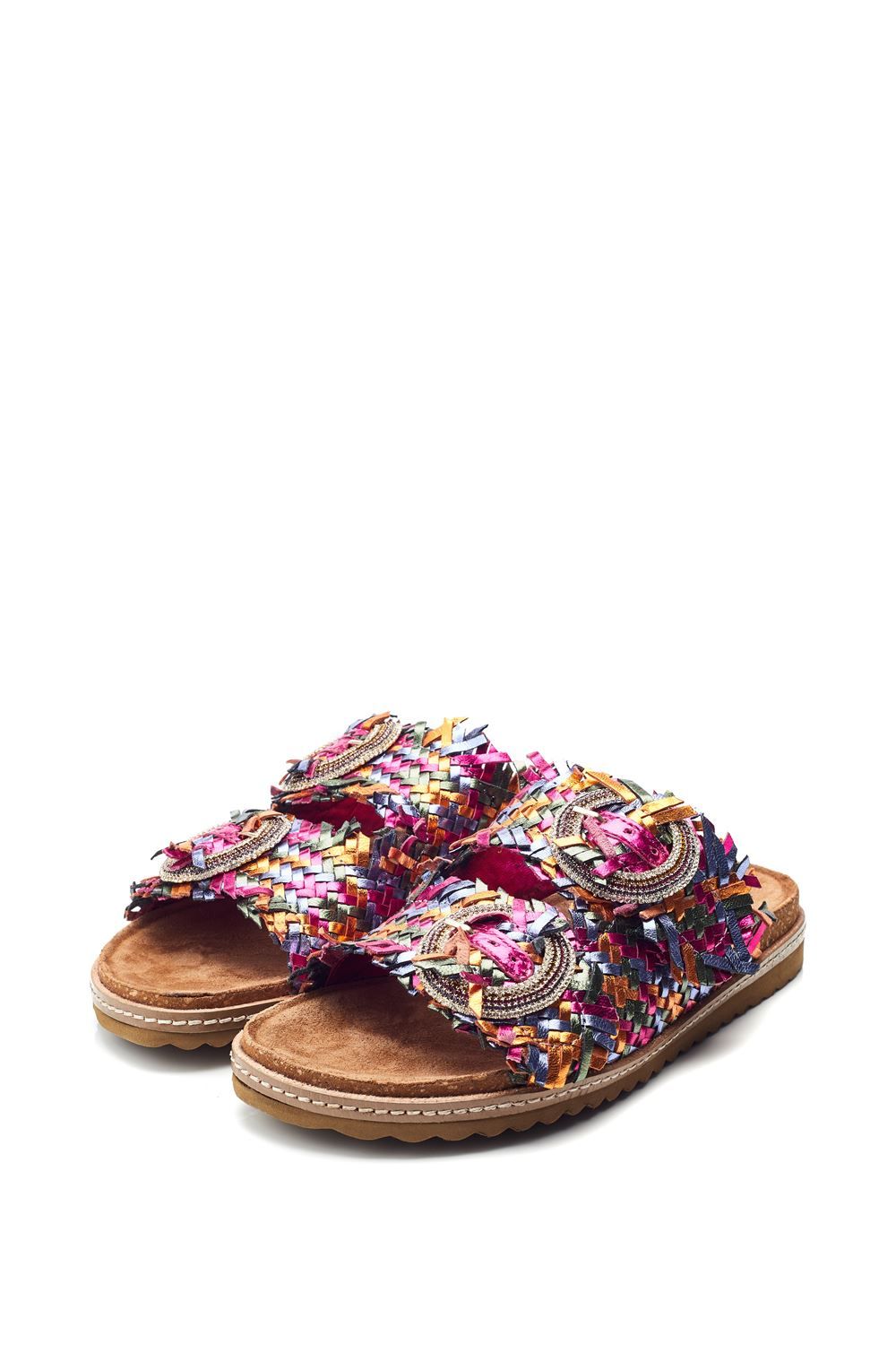 Moda In Pelle Olisia' Metallic Leather Flatforms