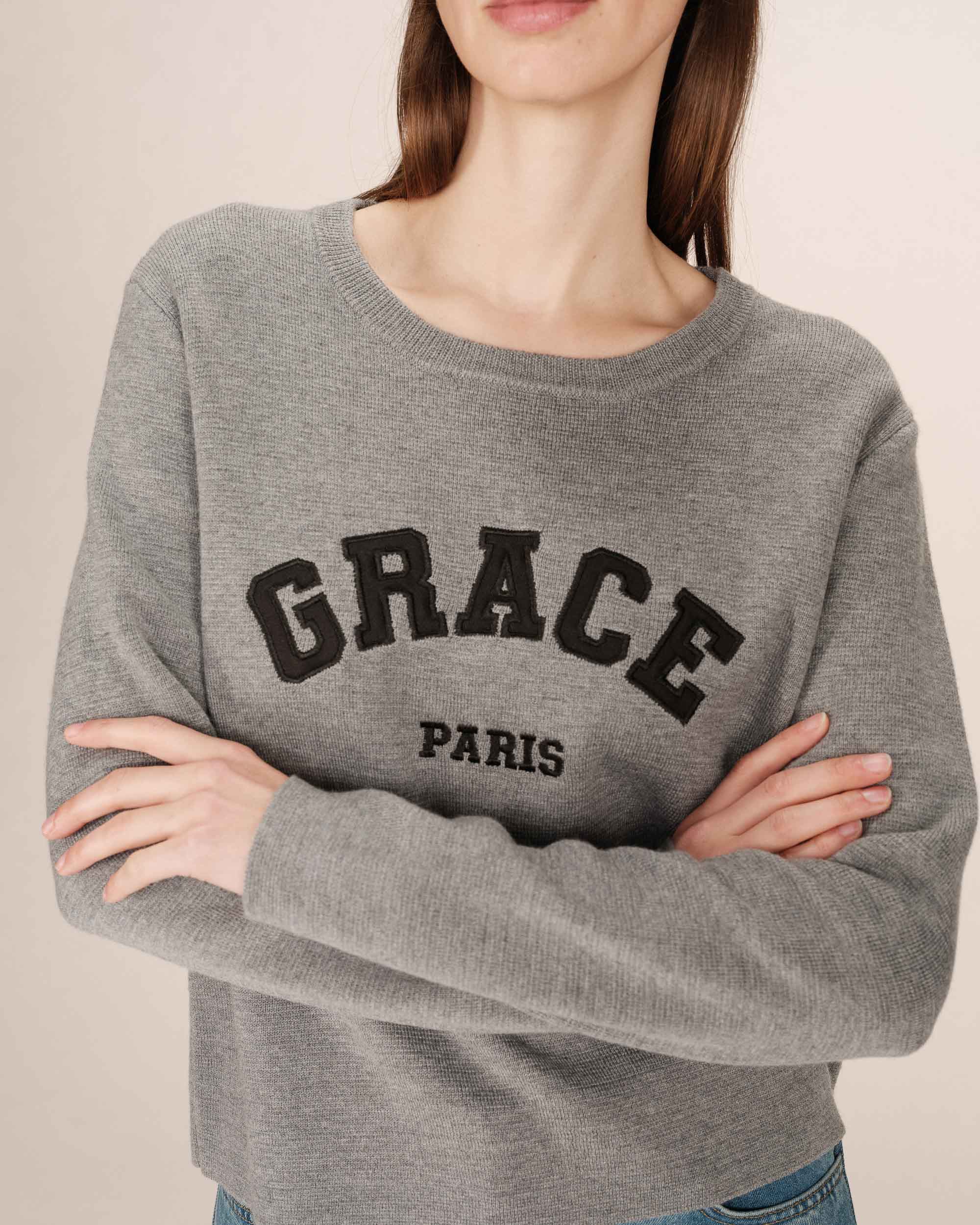 Pull universitaire gris Sardaigne