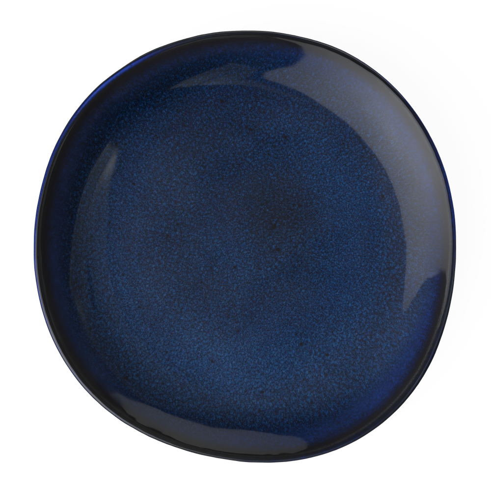 Lave Salad/ Dessert Plate - Blue, 9.3'' x 9.1'', stoneware