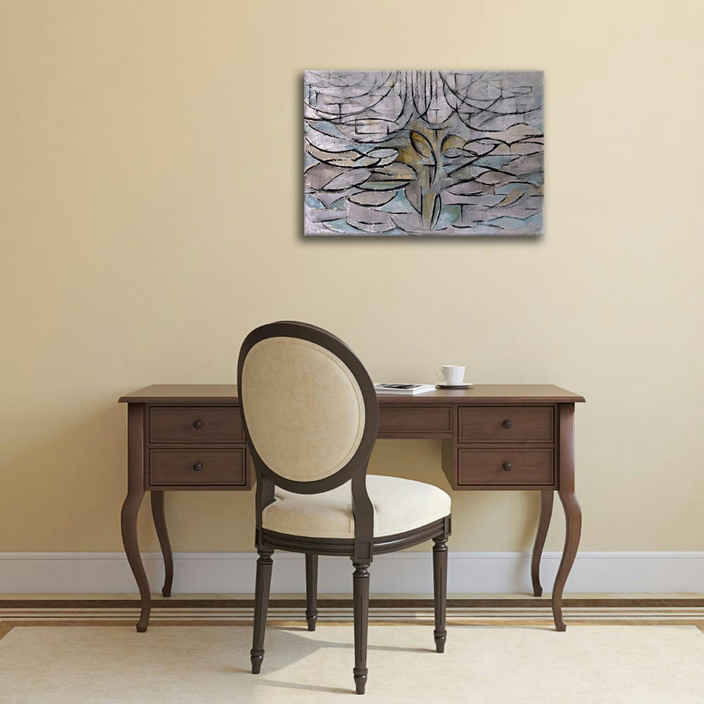 - Tableau pommier en fleur Piet Mondrian 50x70cm
