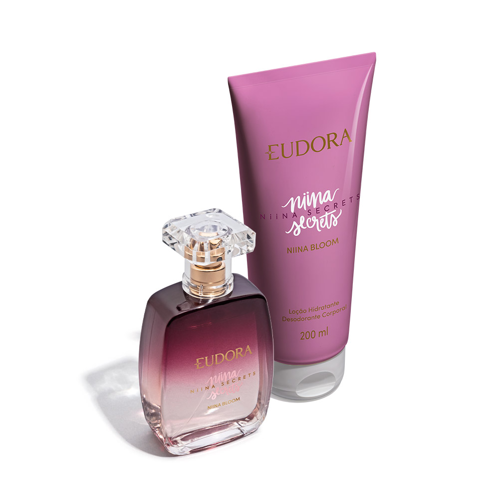 Combo Niina Secrets Bloom: Desodorante Colônia 100ml   Loção Hidratante Desodorante Corporal 200ml