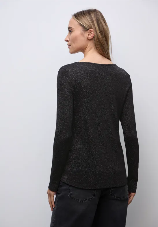 Glitzerndes Langarmshirt