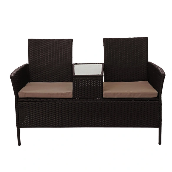 Loungeset »MVG-E24«, BxHxT: 132 x 84 x 55, braun, Kissen creme