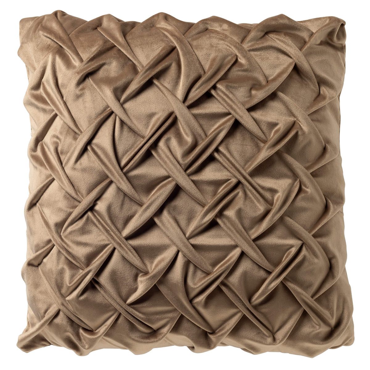 MIRA - sierkussen 45x45 cm - 3D-vlechtpatroon - Irish Cream - beige