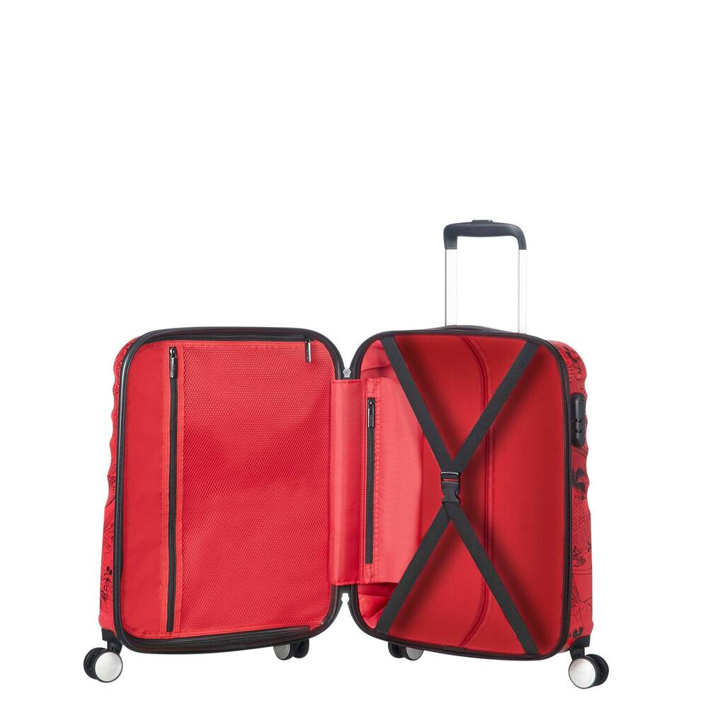 American Tourister Disney Spinner Carry-On Luggage, Mickey Comics Red