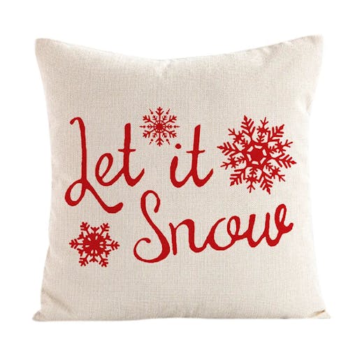 NNEOBA Linen Merry Christmas Pillow Cover - 45x45cm Decorative Pillowcase