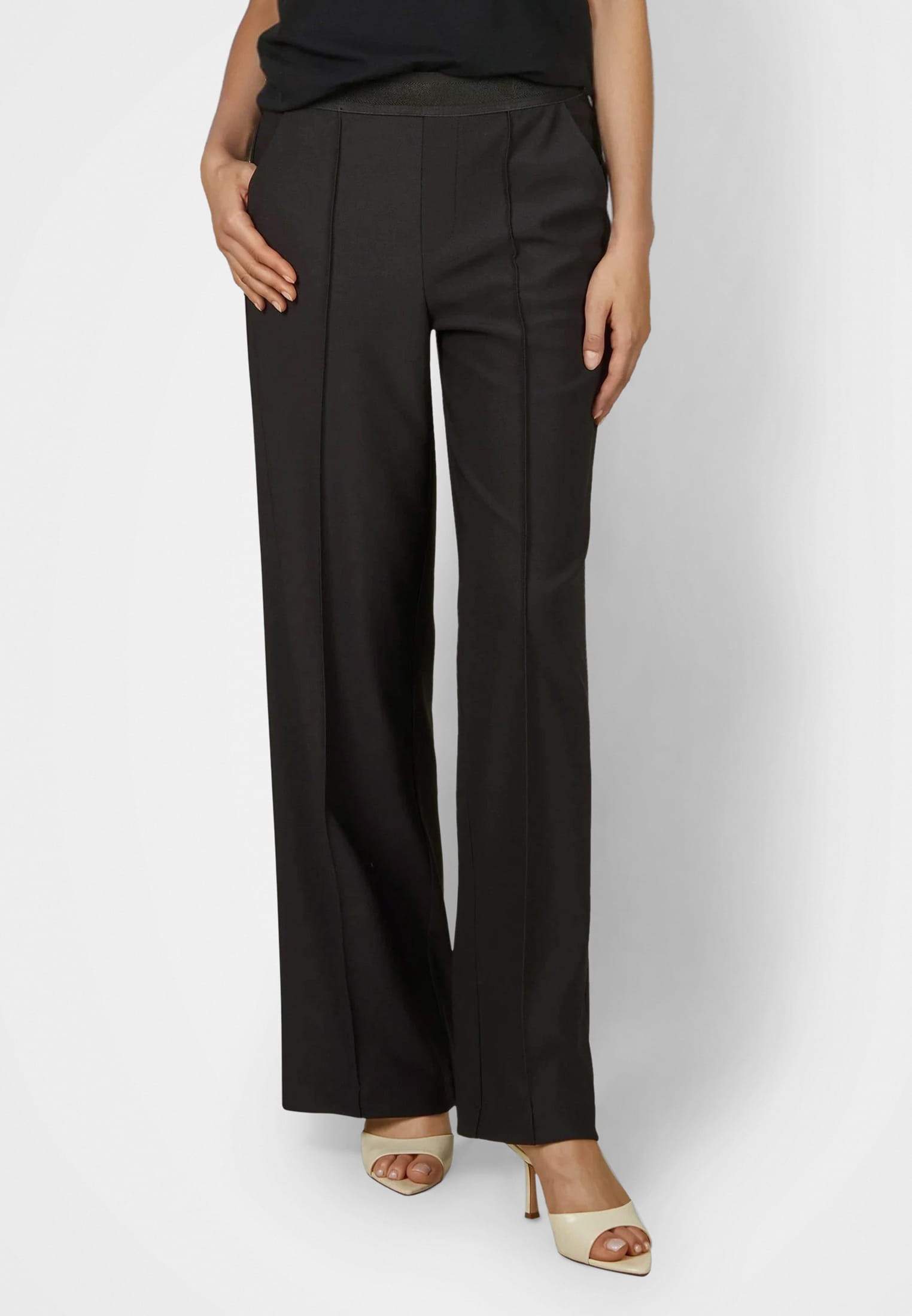 Wide Leg Hose mit Gummibund