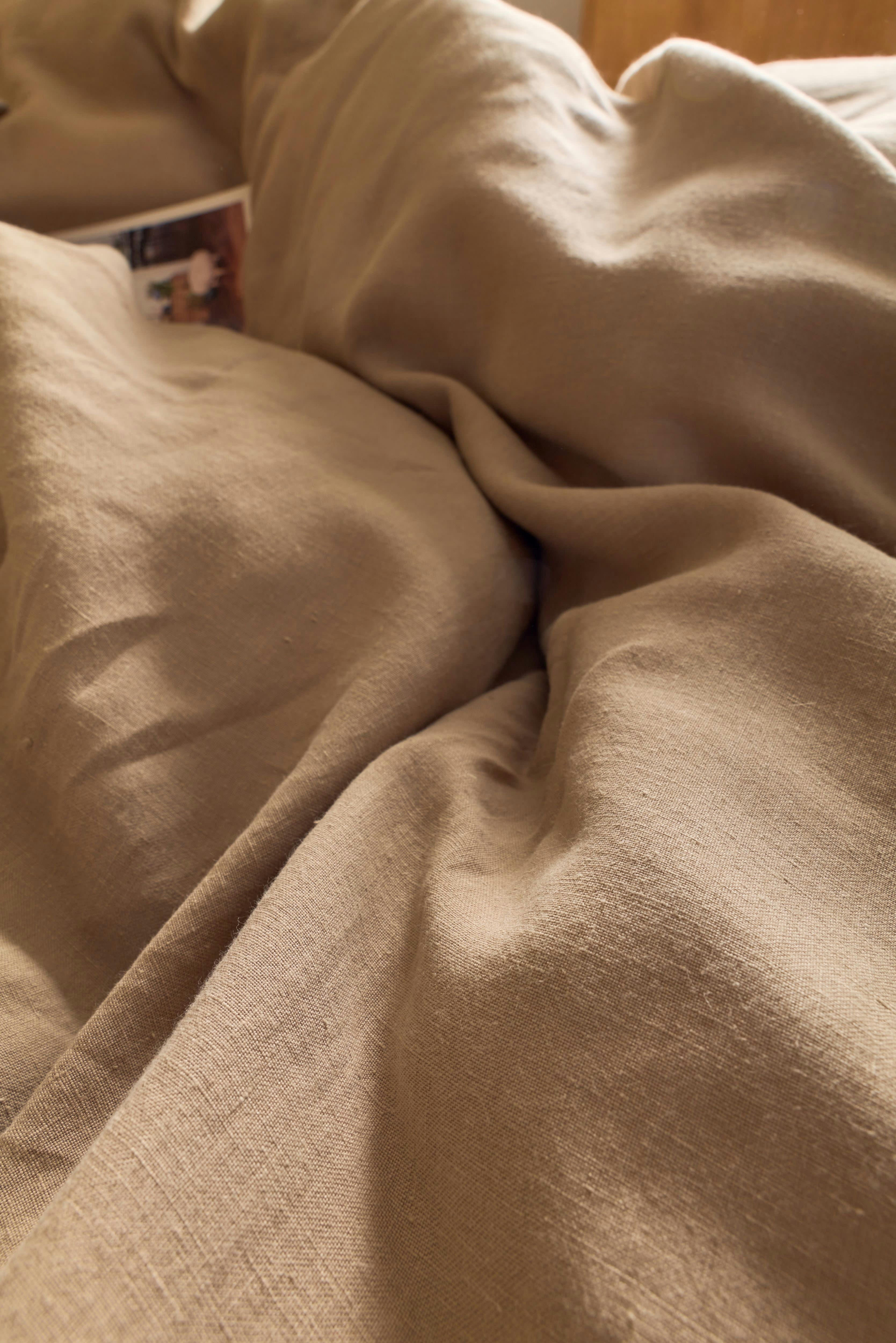 - Housse de couette en lin naturel 260x240