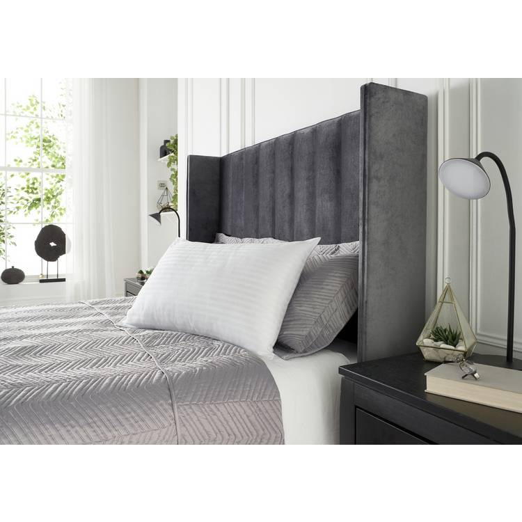 Downland Non Allergic Cotton Striped Firm Pillow - 2 Pack