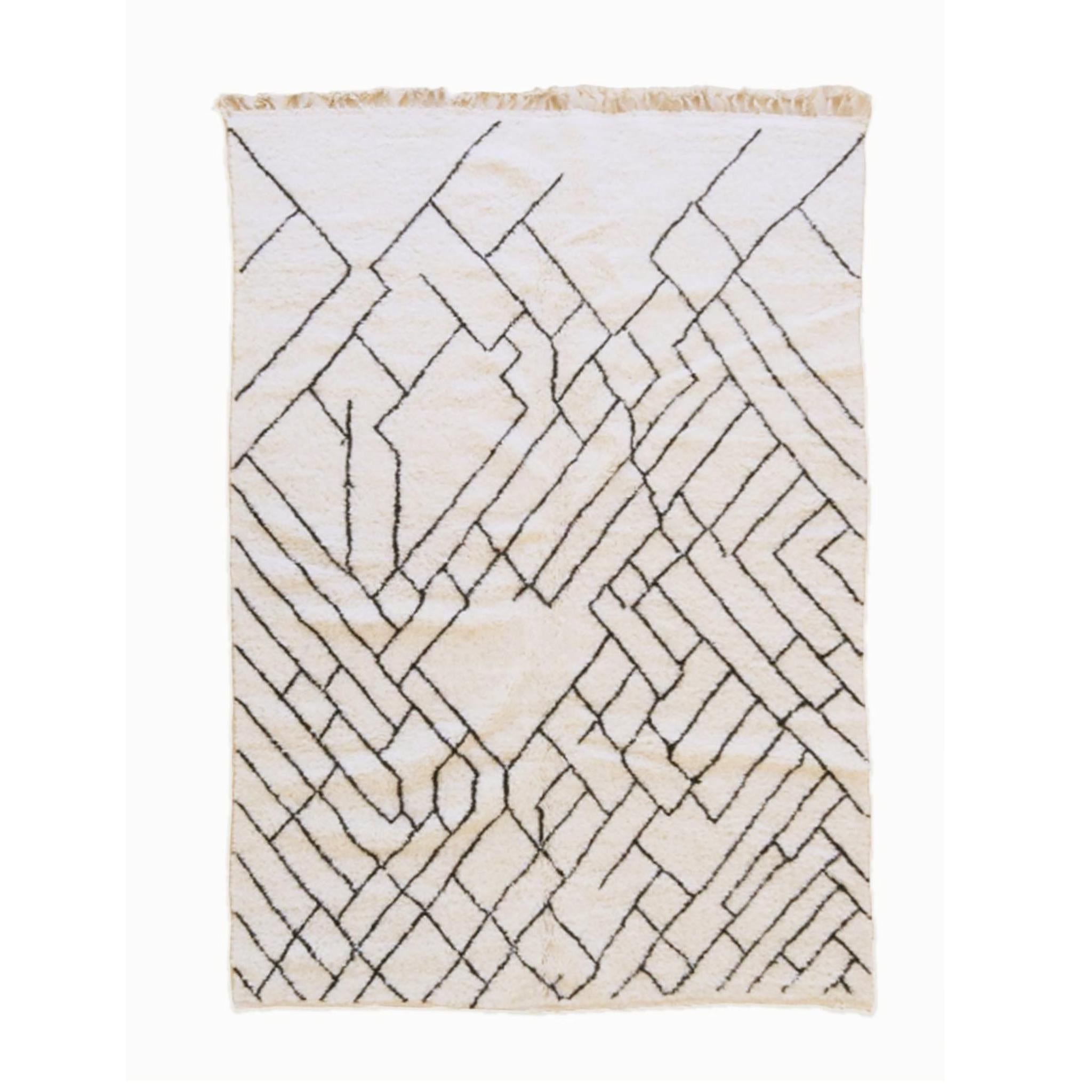 AFK Living vloerkleed Berber - handgemaakt - Wol - 140 cm x 200 cm