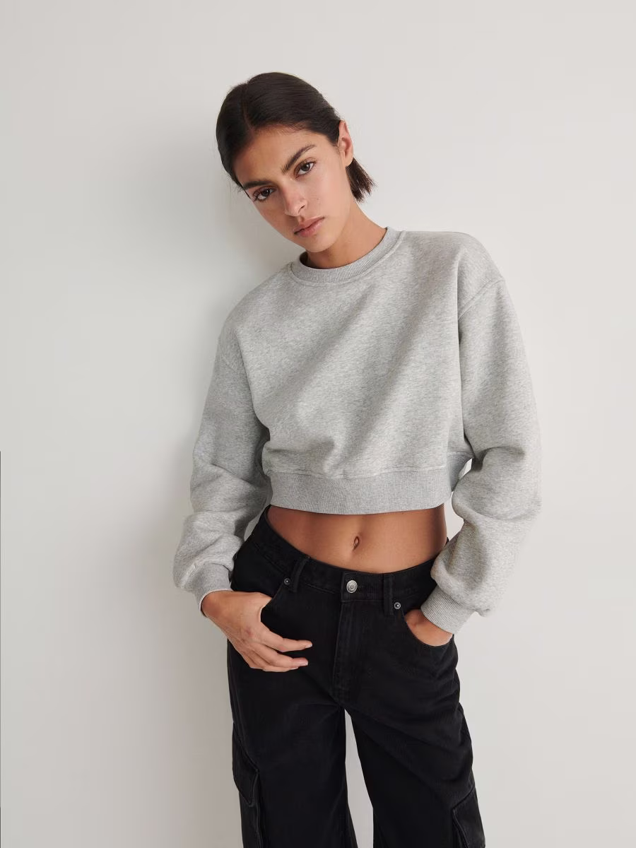 Cropped Cotton Rich Sweatshirt