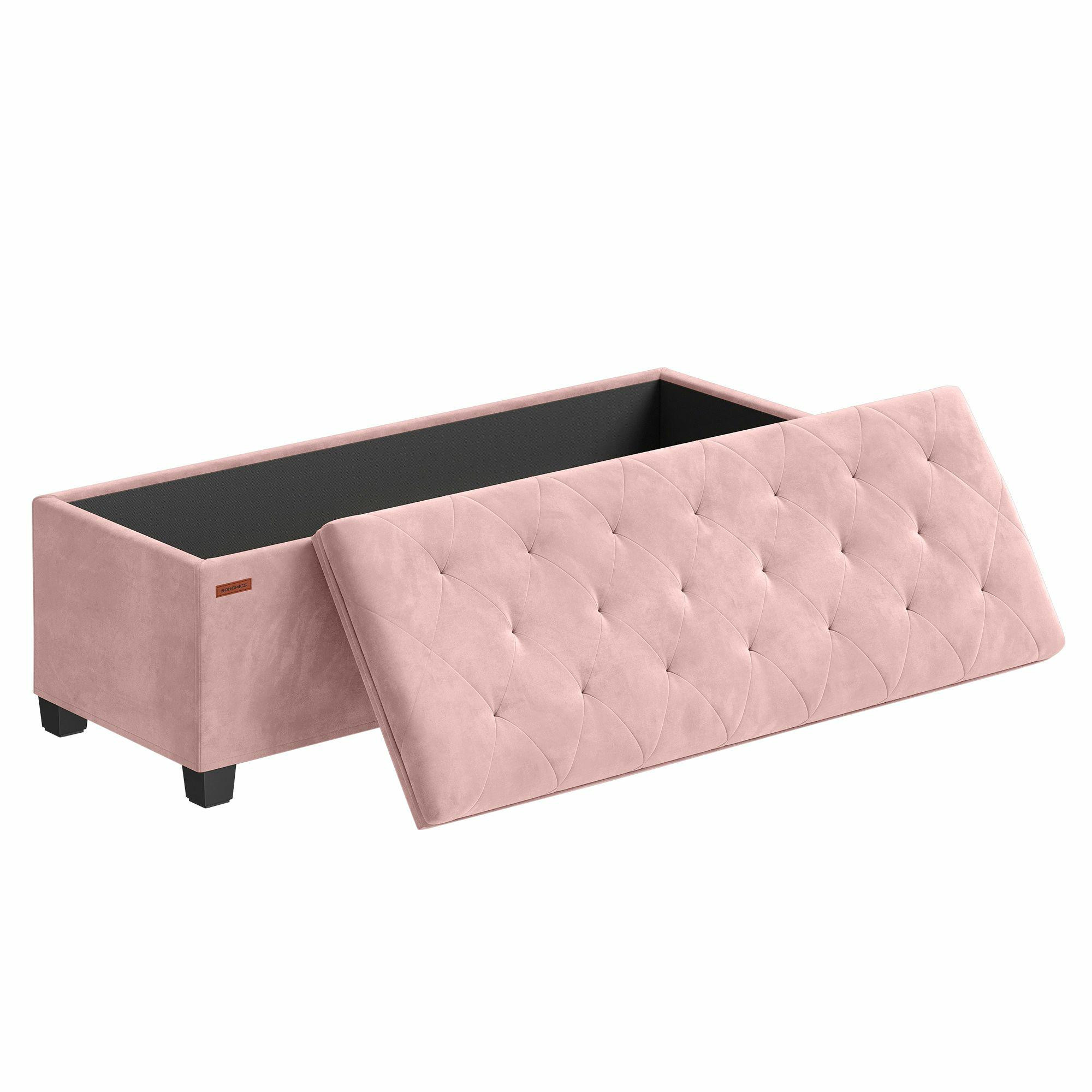 Pufa z ławką na buty 2 w 1 pastelowy róż dla dziewczynki 110 cm