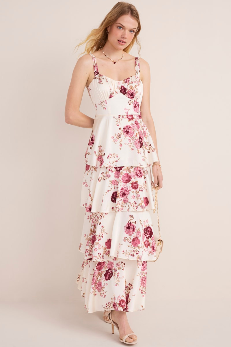 Jannie Bow Back Floral Maxi Dress