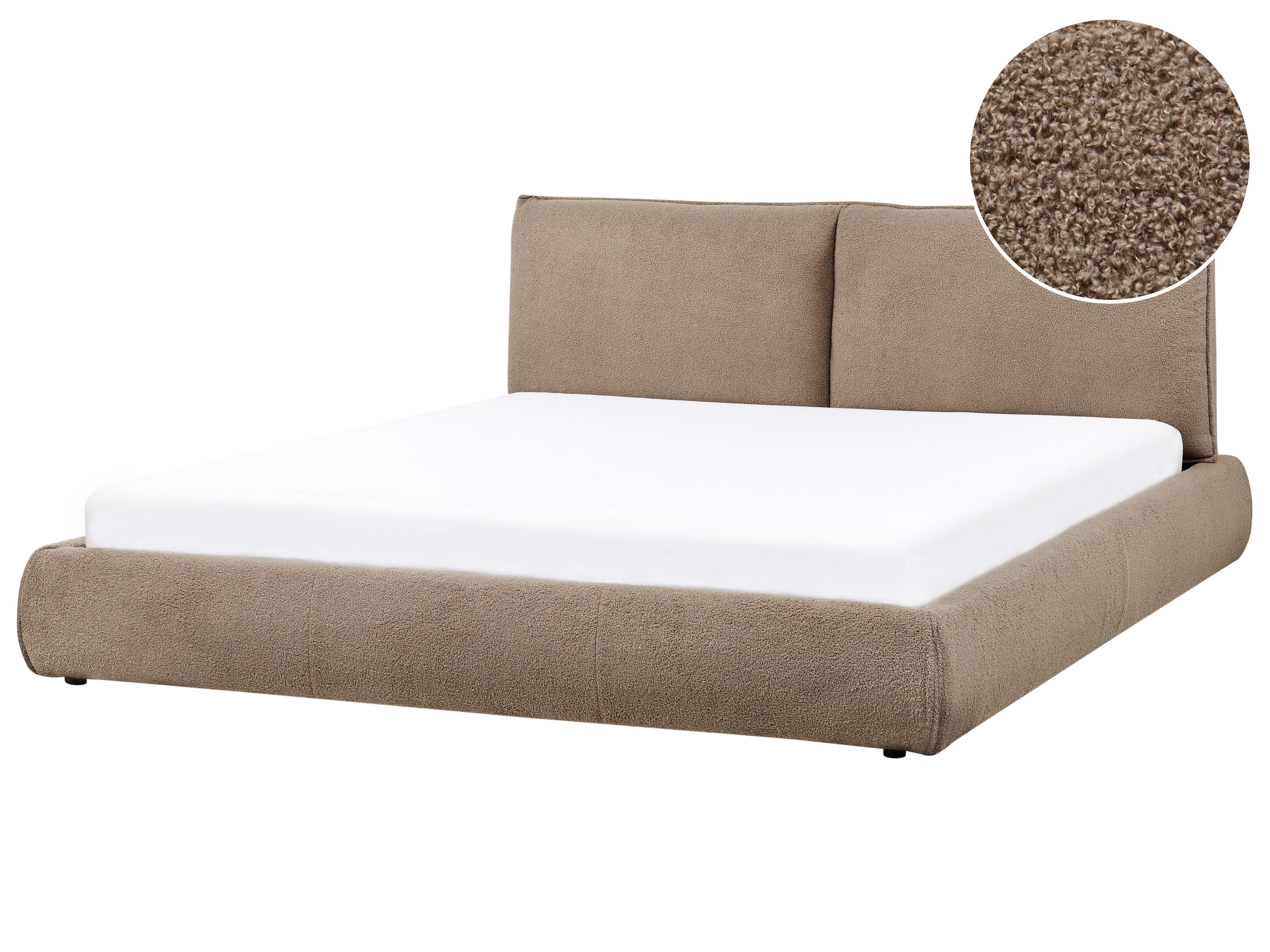 Bed Boucle VINAY 180 x 200 cm (EU Super King) Brown