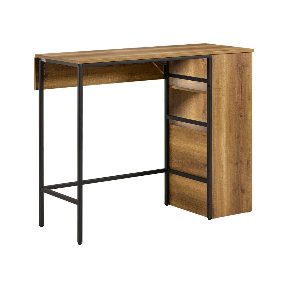 SoBuy Stół barowy Ciemnobrązowy 120x65x95cm Przemysłowy FWT98-PF