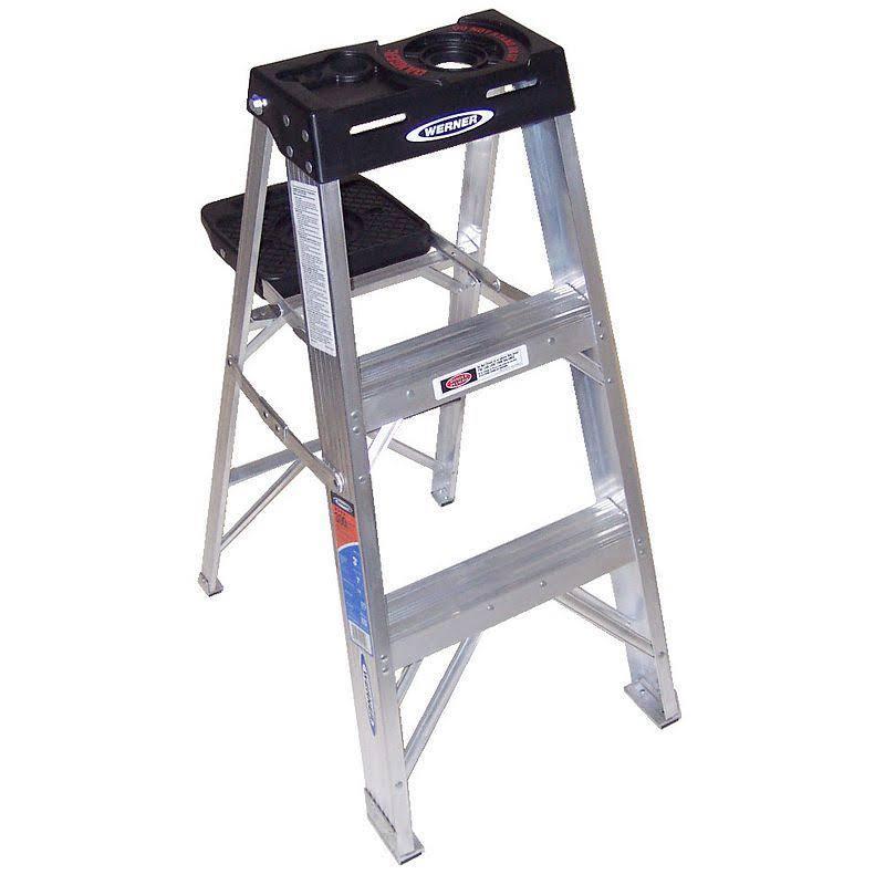 3 ft Aluminum Stepladder, 300 lb Capacity