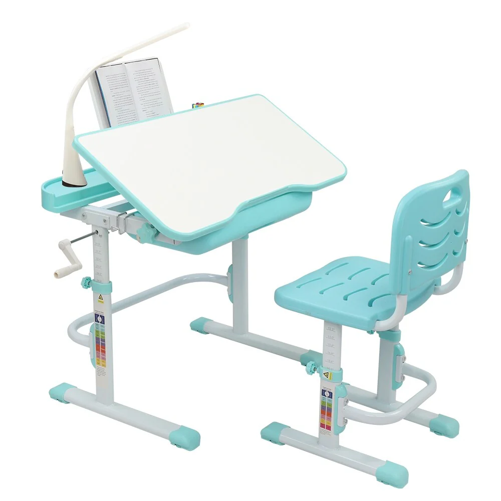 Sturdy Hand-cranked Lifting Children Learning Table And Chair 80CM