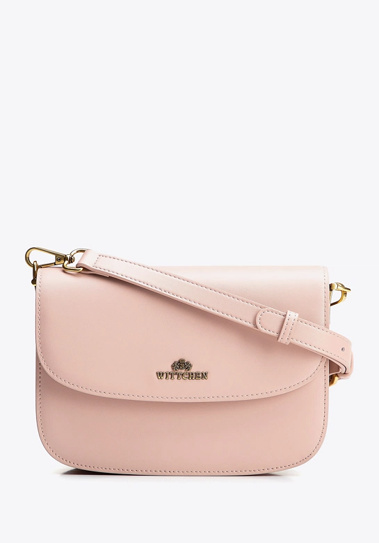 Damska crossbody ze skóry naturalnej różowa