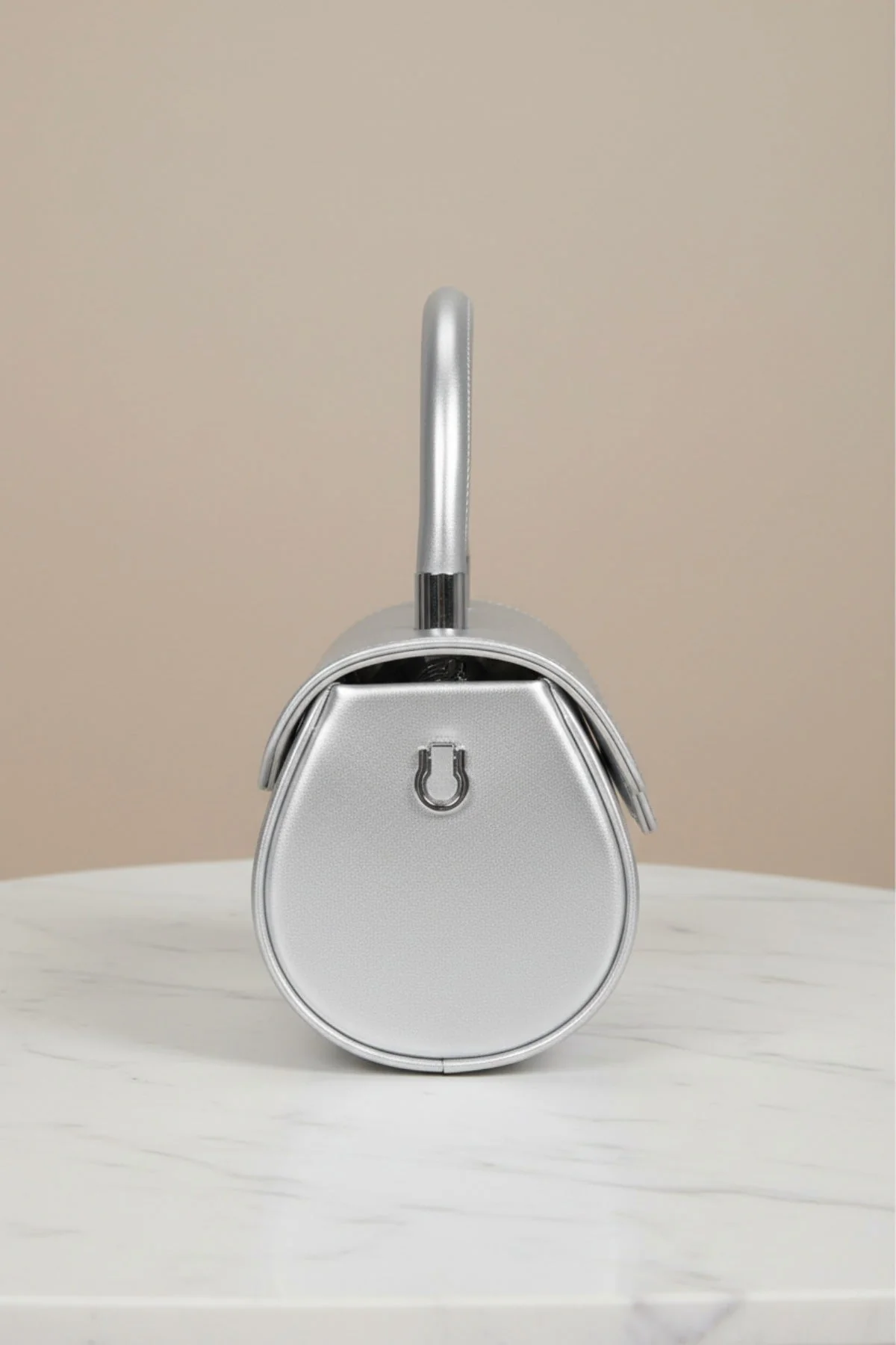 Silver Barrel Evening Bag