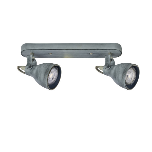 Kinkiet szary ASH 2xGU10x40W wym:15x31x10cm IP20 Candellux