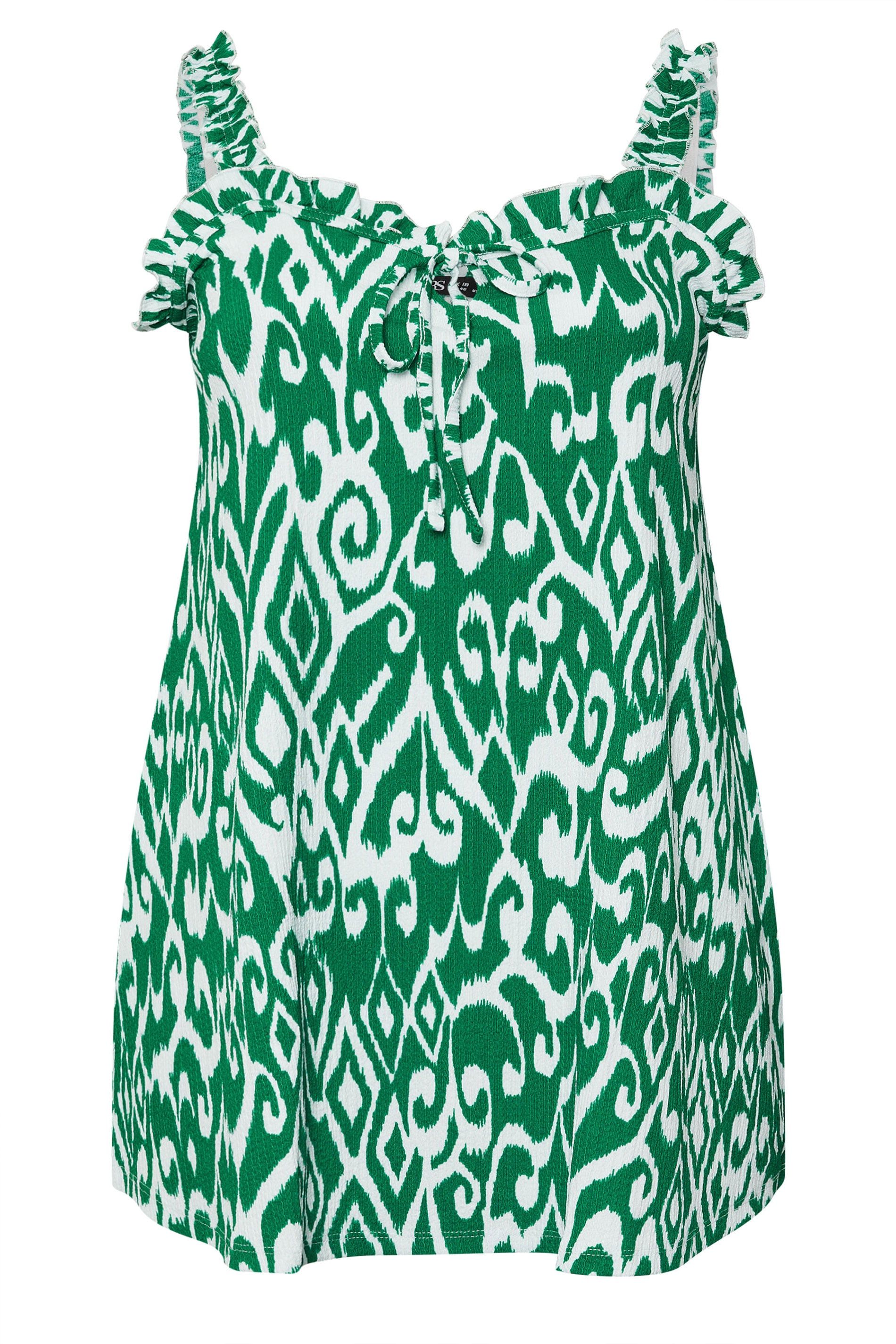 Yours Abstract Frill Vest Top