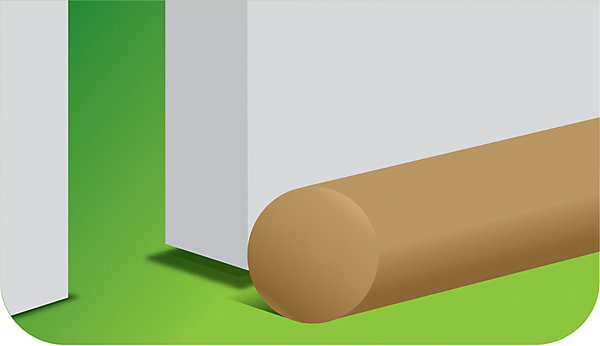 Chien de porte sol lisse aimanté beige 80 cm 3M