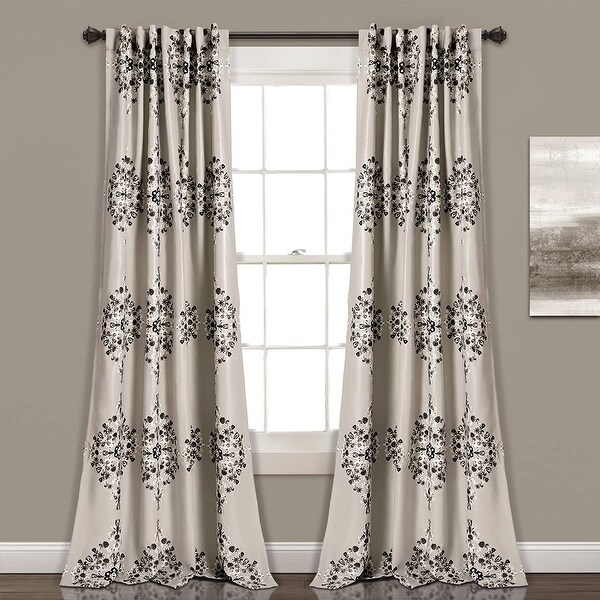 Lush Decor Keya Medallion Room Darkening Window Curtain Panel Set