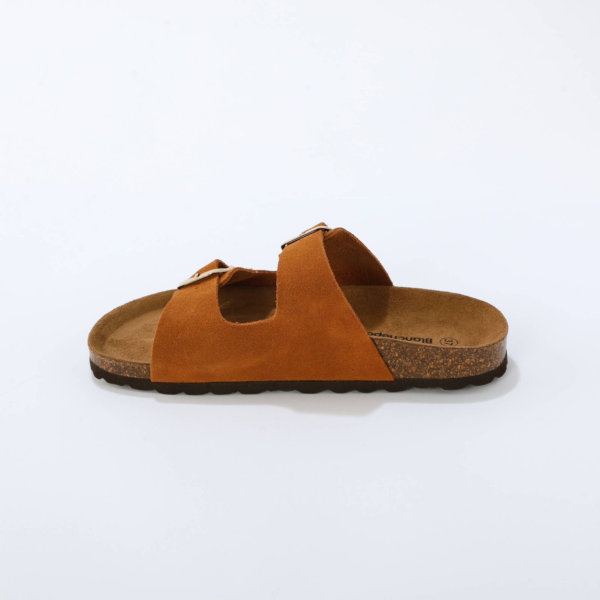 Mules en cuir 2 boucles réglables