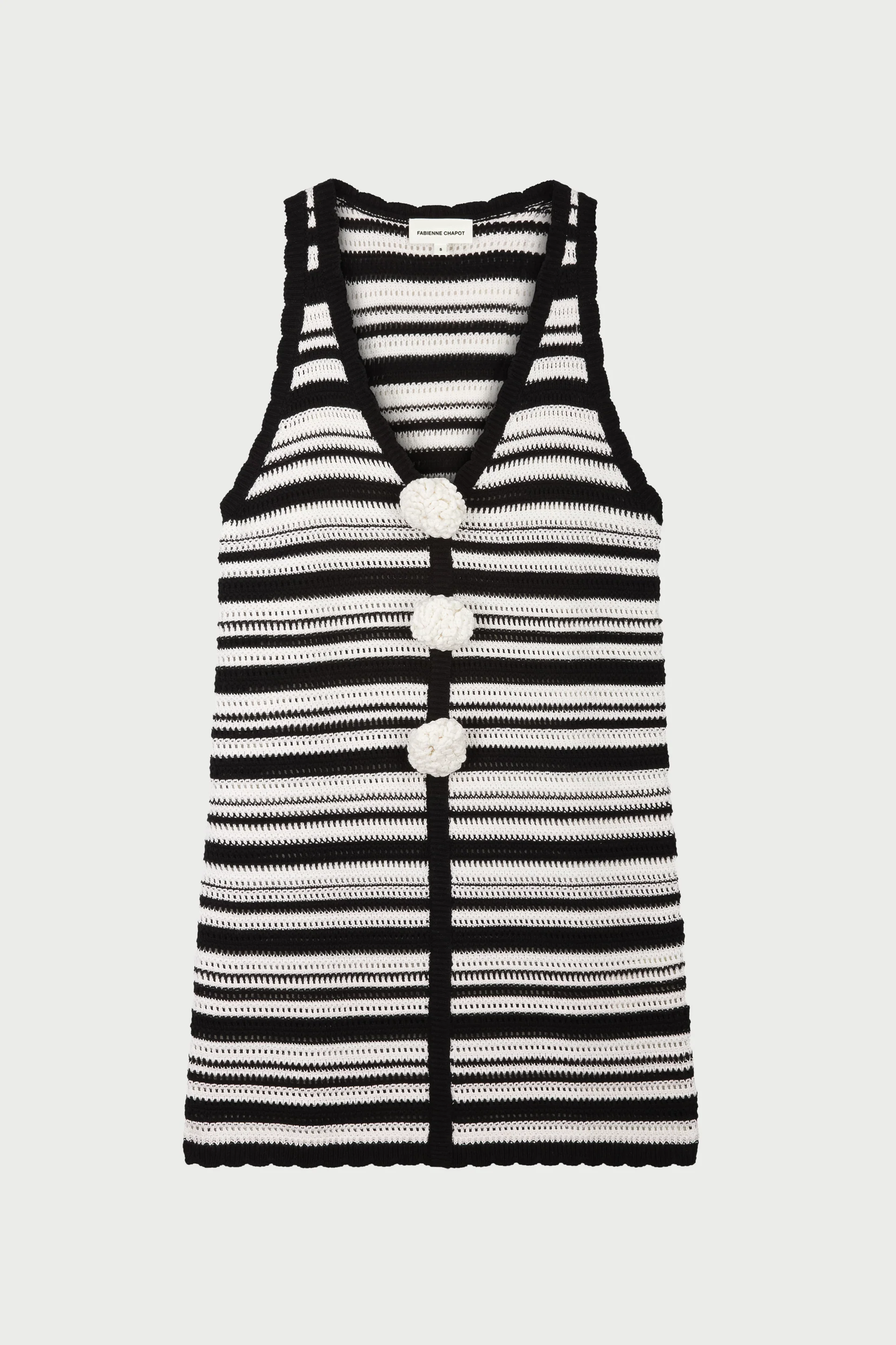 Paulina Dress | Cosy White/Black