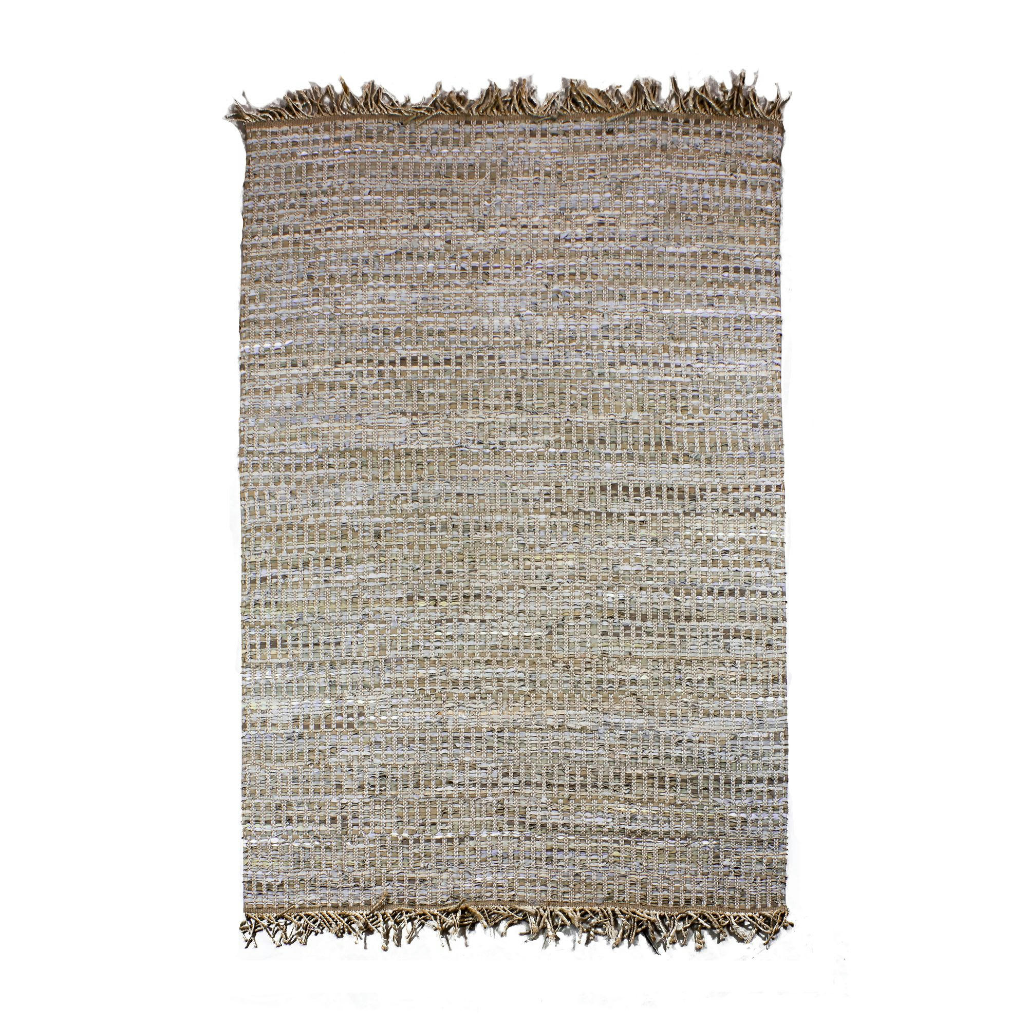 ALTAY - Tapis en cuir, jute et coton 230x160cm