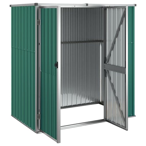 NNEVL Garden Tool Shed Green 161x89x161 cm Galvanised Steel
