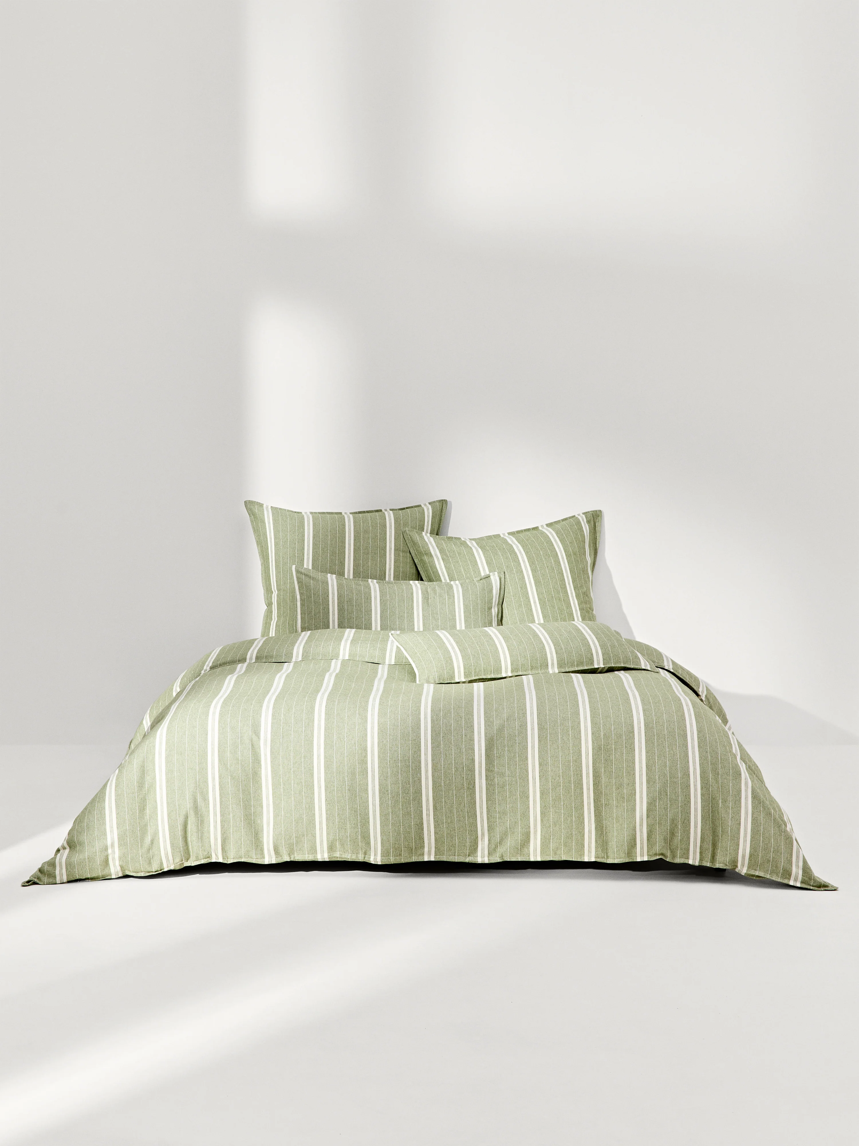 Gestreifter Flanell-Bettdeckenbezug Belinda
