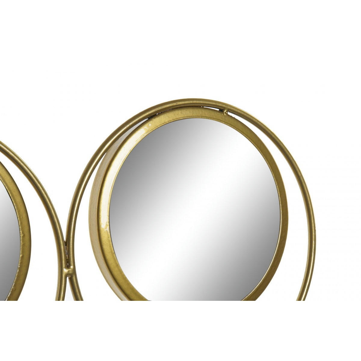 - Miroir en métal doré 9 miroirs ronds 60x2x60cm