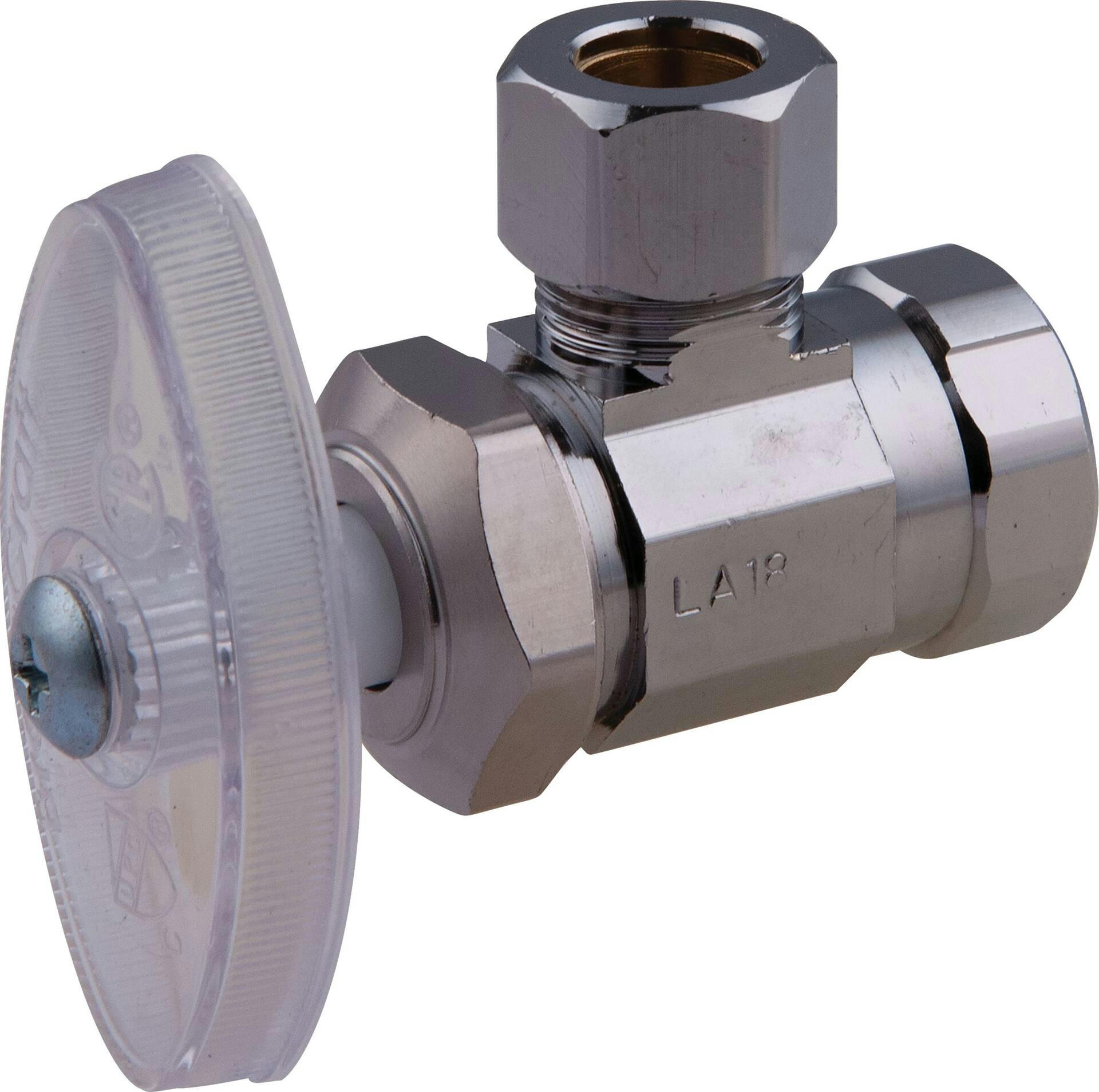 PlumbShop Chrome Plated Angle Valve, 3/8-in F.I.P