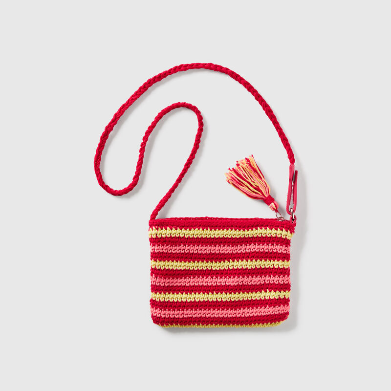 Crochet bag with tassels