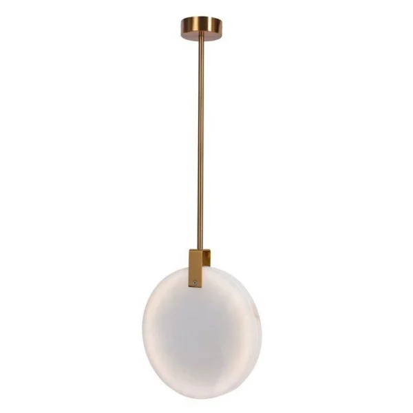 LAMPA WISZĄCA MARBLE LED 24cm marmurowa mosiądz