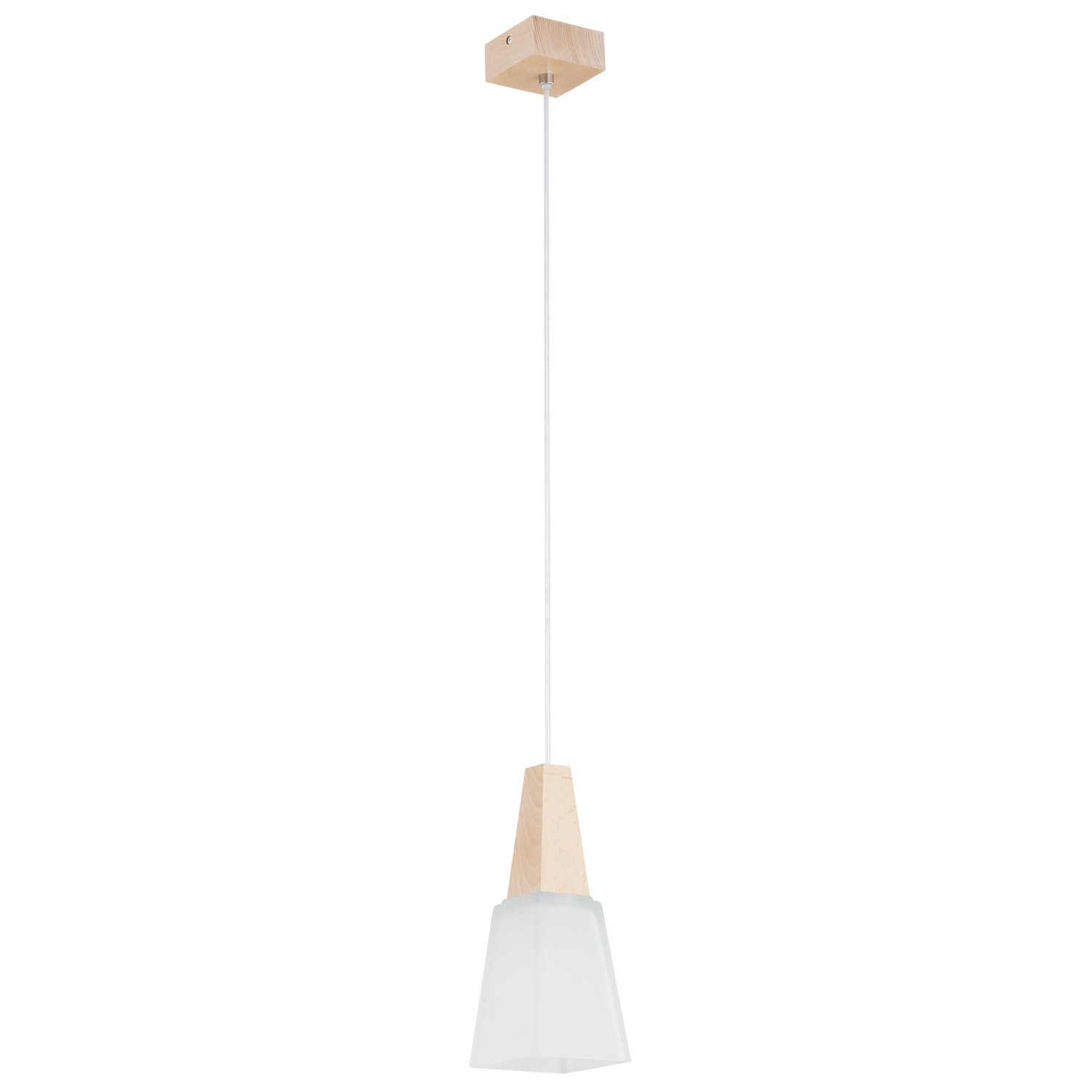 Lampa wisząca TOTI drewniane elementy biała 1xE27x15W IP20 Alfa