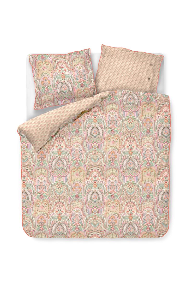 Pip Studio dekbedovertrek Jabali Flower - 240x200/220 cm - koraalrood
