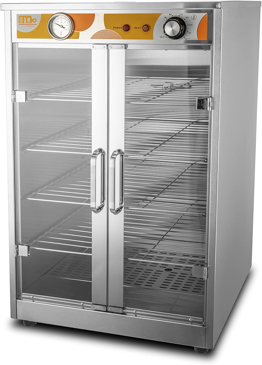 5-Shelf Electric Catering Hot Box Food Warmer Accommodating up to (10) 15 Pizza Boxes, Countertop Heated Holding Cabinet for Pretzels, Warming Machine for Home Commercial Use, 120V 600W