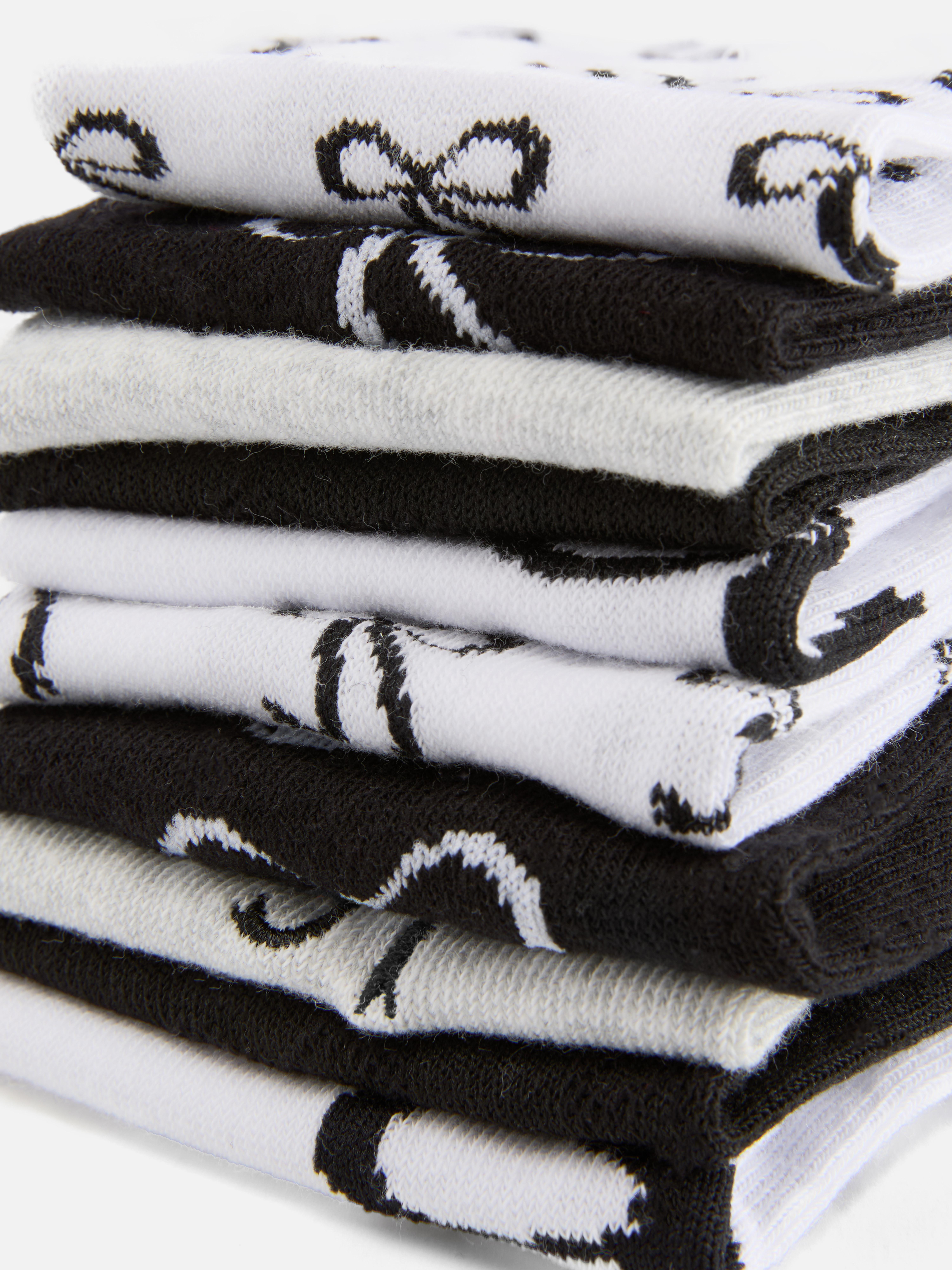 5pk Bow Patterned Crew Socks