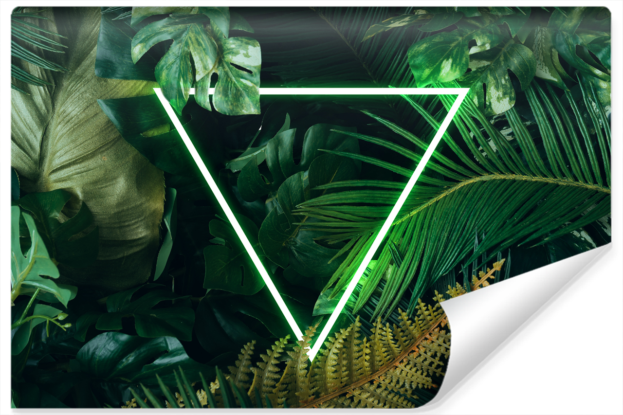 Fototapeta Neonowy TRÓJKĄT Urban Jungle 3D 90x60cm
