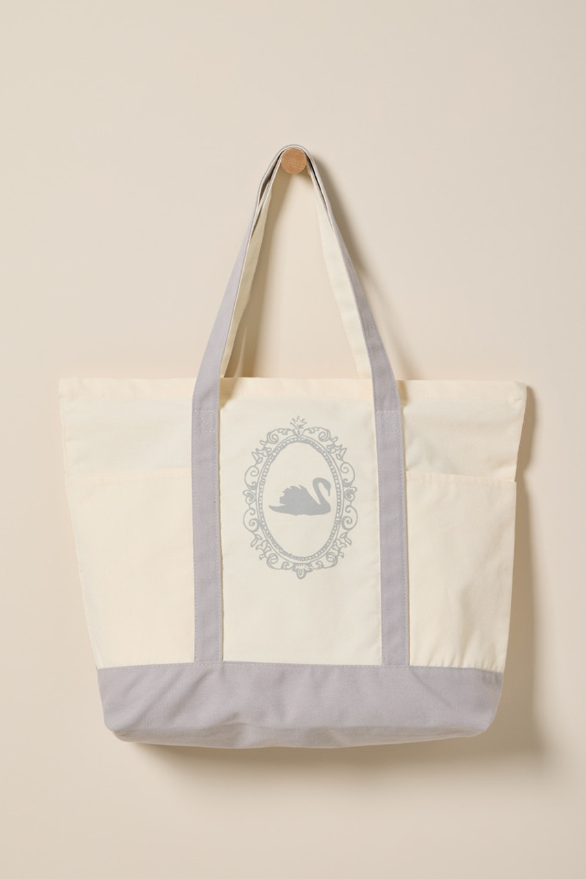 Swan Rococo Canvas Tote Bag
