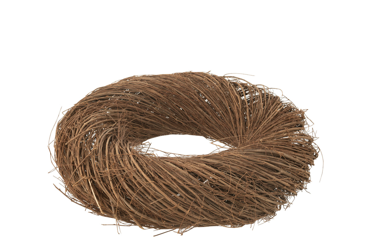 J-Line decoratie Krans Rond - naturel - large