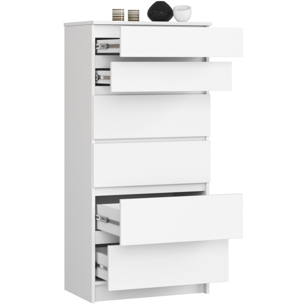 Komoda K60 6Sz Clp Pk Biały